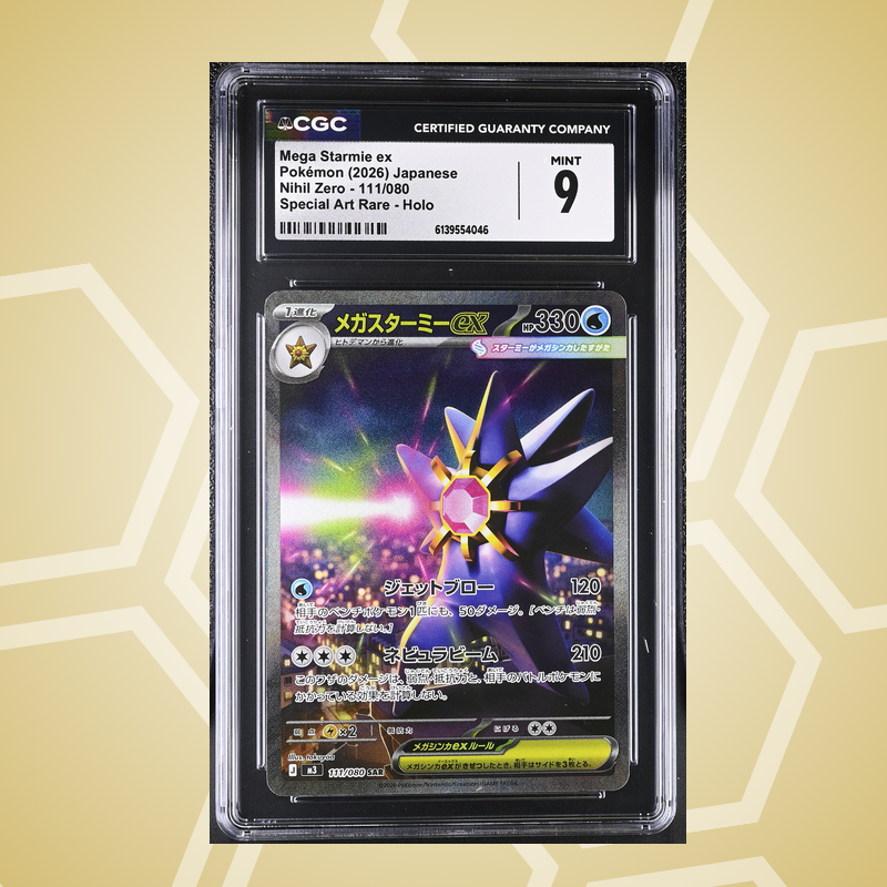 2026 Pokémon Japanese Nihil Zero #111/080 Mega Starmie ex Special Art Rare Holo CGC 9