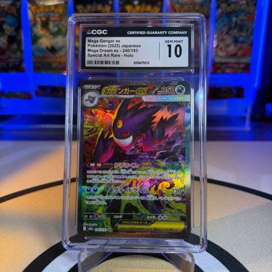 Mega Gengar ex (SAR Holo) - 2025 Mega Dream ex #240/193 - CGC 10 - Cert 6159475012