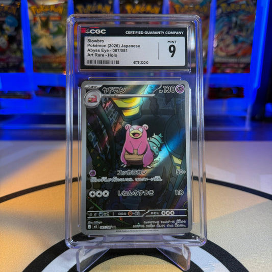 Slowbro (AR Holo) - 2026 Abyss Eye #087/081 - CGC 9 - Cert 6178122010