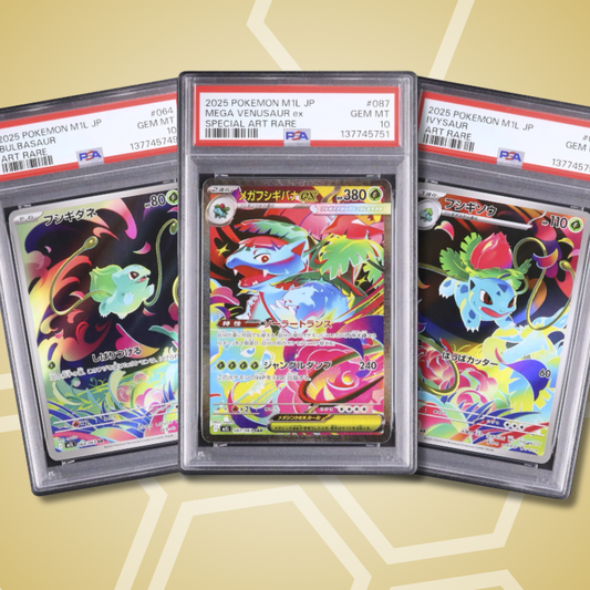 Mega Venusaur Evolution Set (Aufsteigende Sert-Number) PSA 10 JP