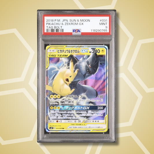 Pikachu & Zekrom GX Tag Bolt JP PSA 9 2018